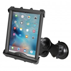 Double Suction Cup Mount with Tab-Tite™ 10" Tablet Holder for Heavy Duty Cases