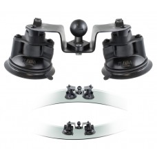 Dual Articulating Suction Cup Base with 1" Ball