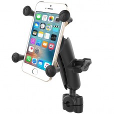 Torque™ 3/8" - 5/8" Diameter Mini Rail Base with 1" Ball, Standard Arm and X-Grip® for Phones